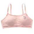 thumbnail image 1 of Big Girls Puberty Girls Cotton Print Seamless Training Bra Teen Soft Cotton Underwear, 1 of 8