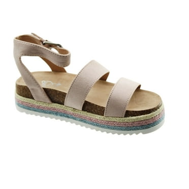 Big Girls Sandals Art Class Girls' Agatha Footbed Sandals Size 2 Multicolor