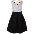 thumbnail image 1 of Big Girls' Sleeveless Dress Lace Top Floral Print Summer Easter Special Flower Girl Dress Black 10 (J20KS72), 1 of 3
