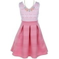 thumbnail image 1 of Big Girls' Sleeveless Dress Lace Top Floral Print Summer Easter Special Flower Girl Dress Rose 8 (J20KS72), 1 of 4