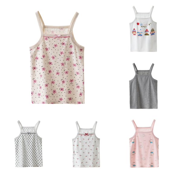 Big Girls' Sleeveless Graphic Tank Top Cute Cartoon Print Casual Summer Spring Fall Tops Size 9-10T ,Silver