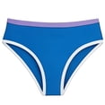 thumbnail image 1 of Big Girls Solid Color Block Trim Swim Briefs, Stretch Separate Swim Bottoms, Soft Anti Exposure Pool Water Sports Outfit for Student Girls 6-14Y, 1 of 3