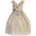 thumbnail image 1 of Big Girls Sparkly Ruffle Shiny Rhinestone Birthday Graduation Easter Flower Girl Dress Gold 16 (5KD04), 1 of 3