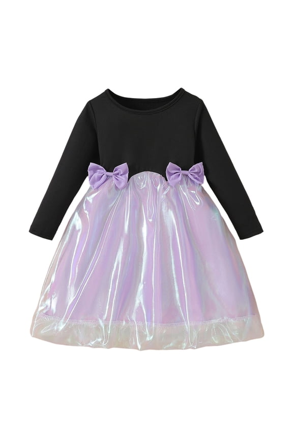 Big Girls Summer Dress Sparkly Party for Gown With Glitter Sequins Elegant Long Sleeve Tutu for Holiday Birthday Celebration Vacation Dress Size 9-10T