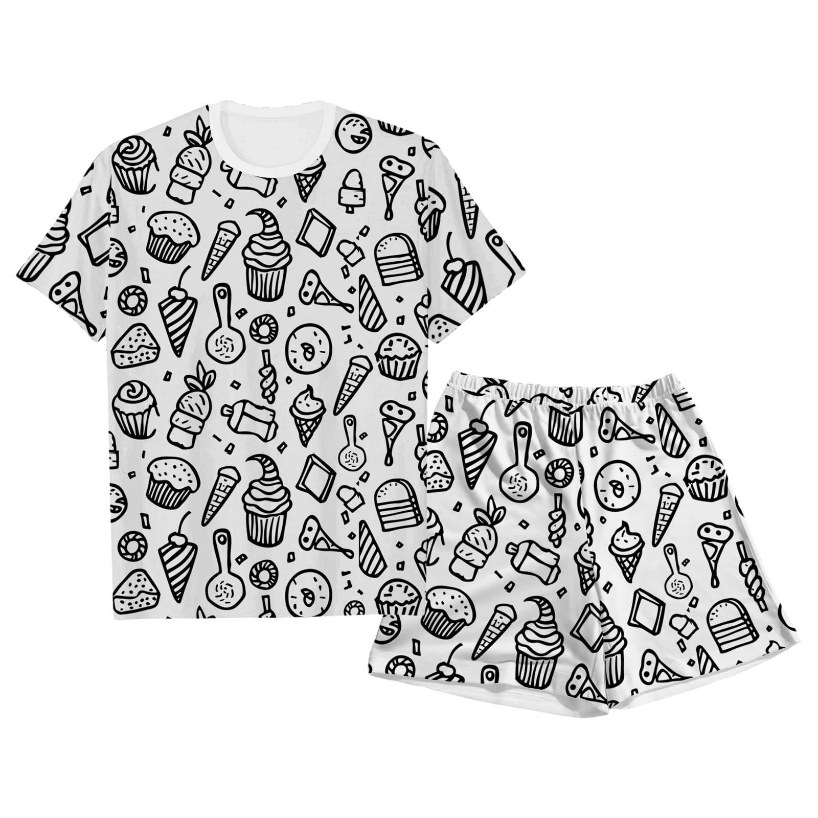 2 Pieces Kids Girls' T-shirt & Shorts Clothing Set Outfit