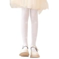 thumbnail image 1 of Big Girls Summer Tights Soft Dance Pantyhose Thin Non Run Bear Pattern Stretchable Clothing White Size 8-10T, 1 of 4