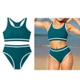 thumbnail image 1 of Big Girls Swimsuit Quick Dry 2 Piece Bikini Sets with Chest Pad Swimsuit for Tween Girls 10-11 Years, 1 of 5