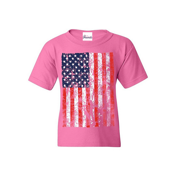 Big Girls T-Shirts and Tank Tops - American Flag 4th of July