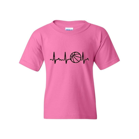 Big Girls T-Shirts and Tank Tops - Basketball Heartbeat