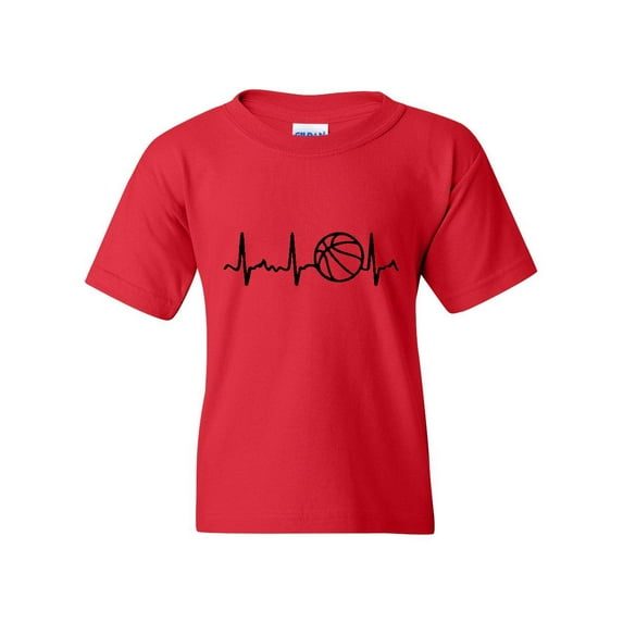 Big Girls T-Shirts and Tank Tops - Basketball Heartbeat
