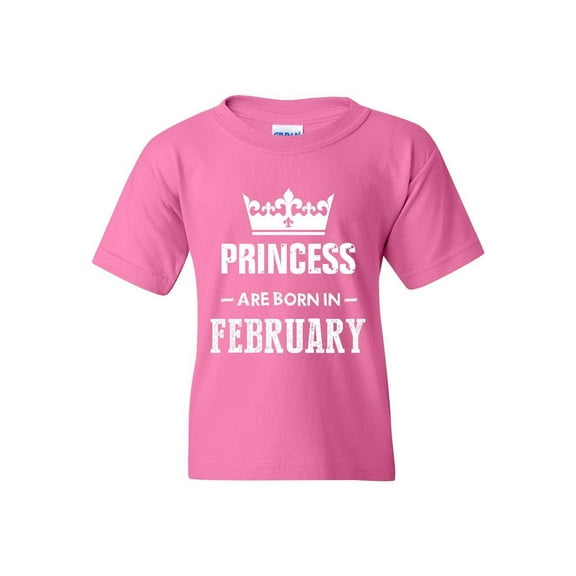 Big Girls T-Shirts and Tank Tops - Birthday Gift Princess are Born in February