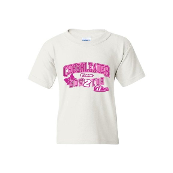 Big Girls T-Shirts and Tank Tops - Cheerleader Bow 2 Toe
