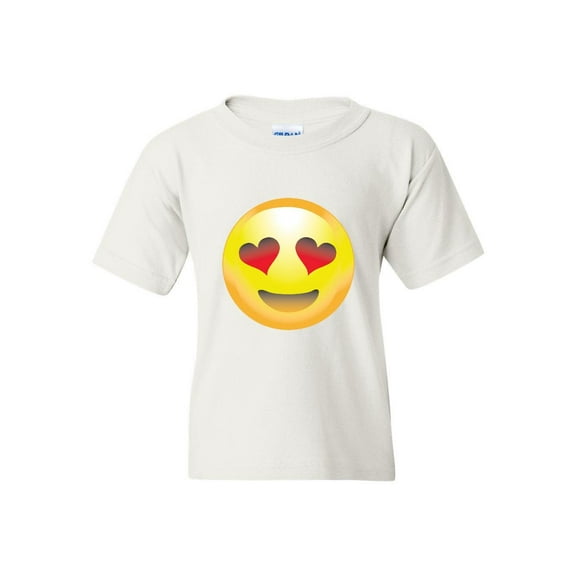 Big Girls T-Shirts and Tank Tops - Emoji Heart-Shaped Eyes