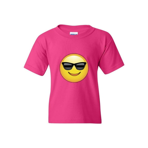 Big Girls T-Shirts and Tank Tops - Emoji with Sunglasses