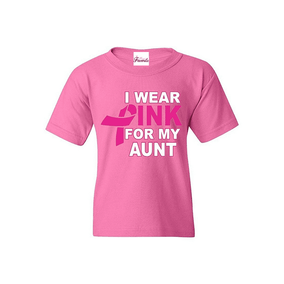 Big Girls T-Shirts and Tank Tops - I Wear Pink for My Aunt