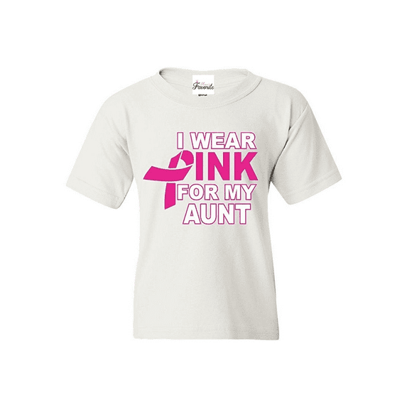 Big Girls T-Shirts and Tank Tops - I Wear Pink for My Aunt
