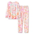 thumbnail image 1 of Big Girls Tie Dye Red & Orange Swirl Pajamas Soft Fall / Winter Outfit Jammies Kid Size 10, 1 of 7