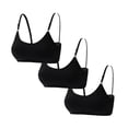 thumbnail image 1 of Big Girls Training Bras Multipack Wireless Cotton Light Padded Bra Adjustable Straps Back Closure Soft Edge Stretchy Smooth Comfort Breathable Youth 10-16 Years, 1 of 5