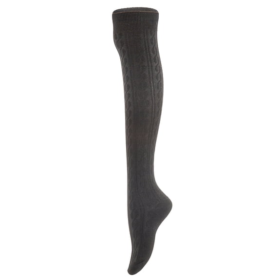 Big Girls Women's 3 Pairs Thigh High Cotton Boot SocksFancy Design, Colors Size 6-9 Black