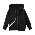 thumbnail image 1 of Big Girls Zip up Hoodie Kids Full Zipper Hooded Fashion Sweatshirt Youth Hoodies for Boys Girls Lightweight Jacket Outerwear, 1 of 8