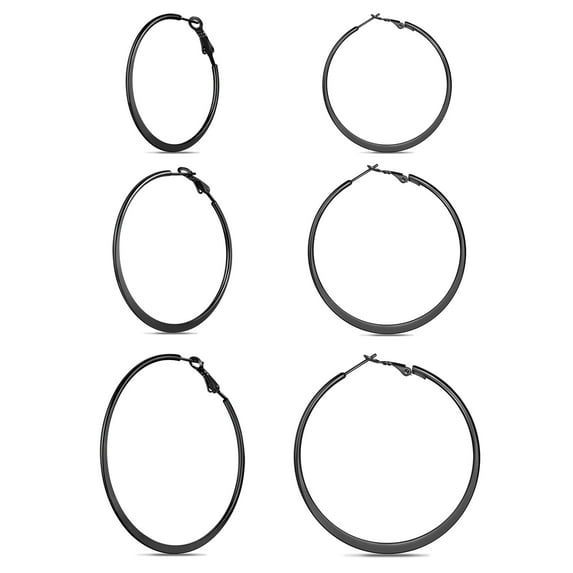 Ydou Big Gold Hoop Earrings for Women, 3 Pairs, 40/50/60MM, 14K Gold Plated