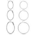 thumbnail image 1 of Big Gold Hoop Earrings for Women, Hypoallergenic Post Thin Loop 14K Gold Plated Hoop Earrings Set for Women, 3 Pairs, 1 of 9