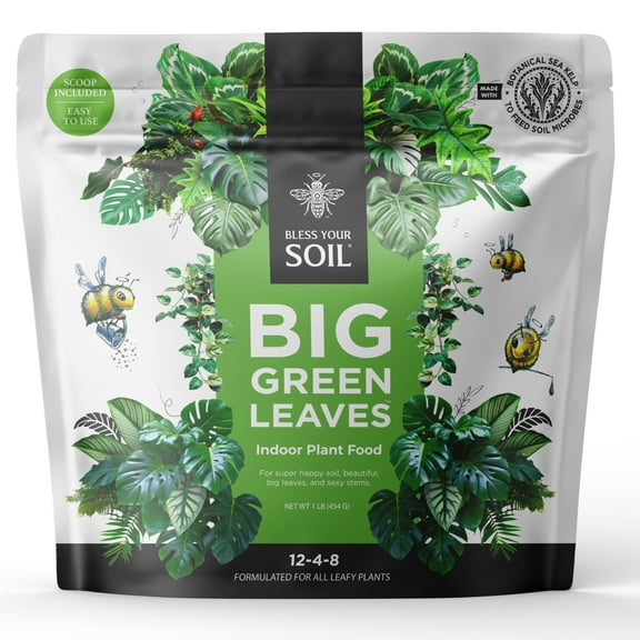 Big Green Leaves | All Purpose Houseplant Fertilizer, Indoor Plant Food (1LB)