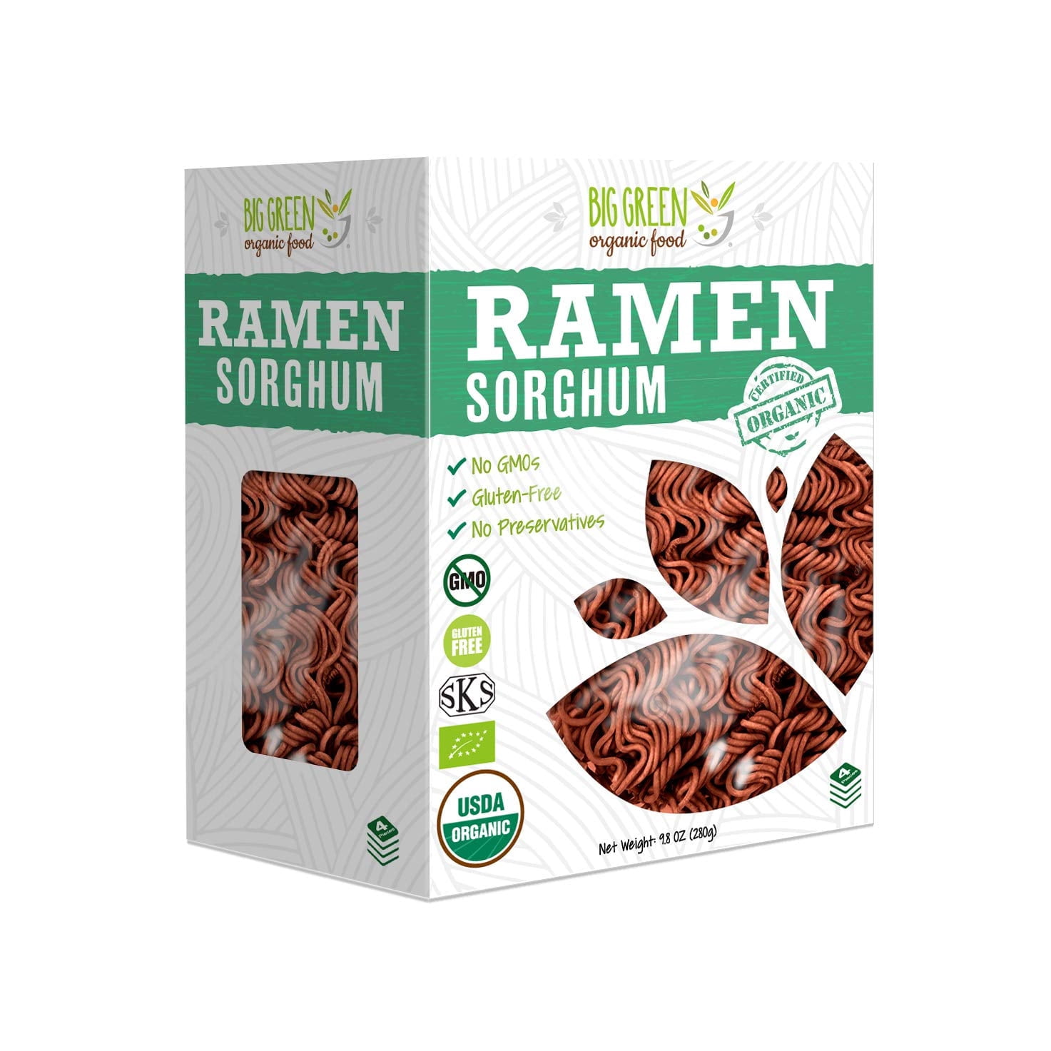 Big Green Organic Food- Organic Black Rice Ramen, 9.8 oz (12 Packs)