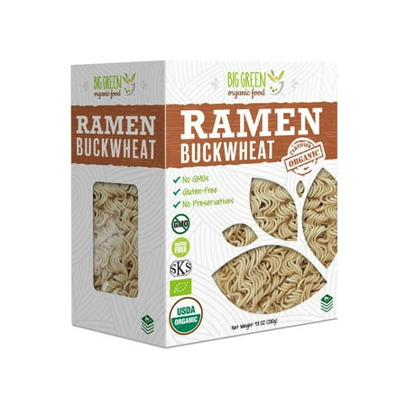 Big Green Organic Food- Organic Buckwheat Ramen, 9.8 oz (12 Packs)