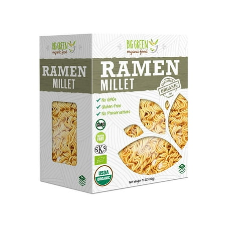 Big Green Organic Food- Organic Millet Ramen, 9.8 oz (12 Packs)