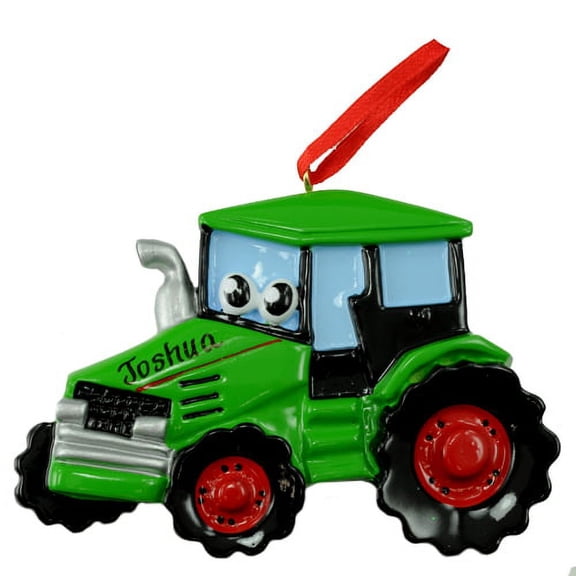 Tractor with Eyes Ornament