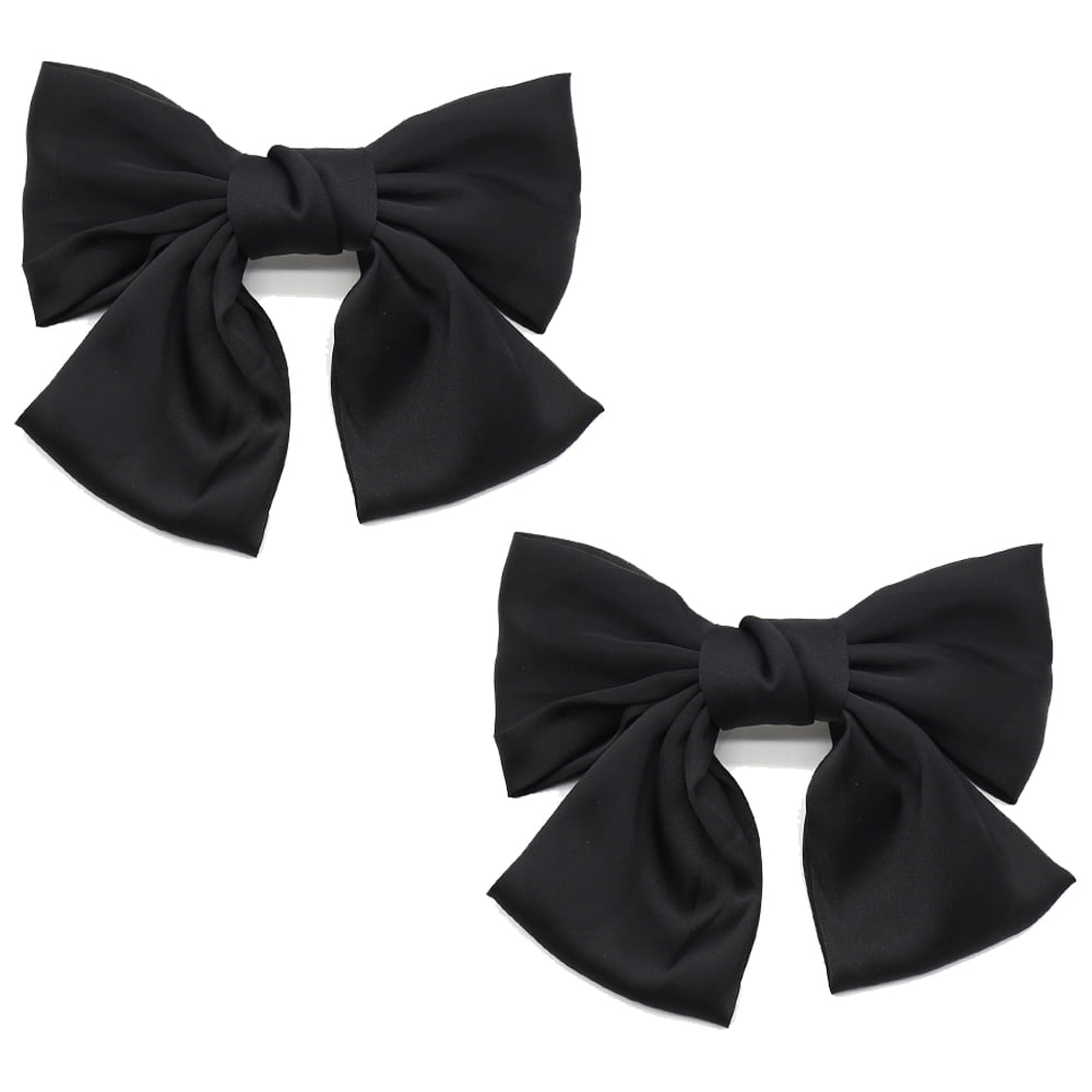 Big Hair Bow，2PCS Bow Hair Clips For Women Girls Red Hair Bow Hair Barettes Satin Bow Hair Accessories For Women by
