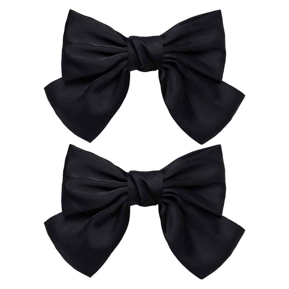 Big Hair Bow，2PCS Bow Hair Clips For Women Girls Red Hair Bow Hair Barettes Satin Bow Hair Accessories For Women by