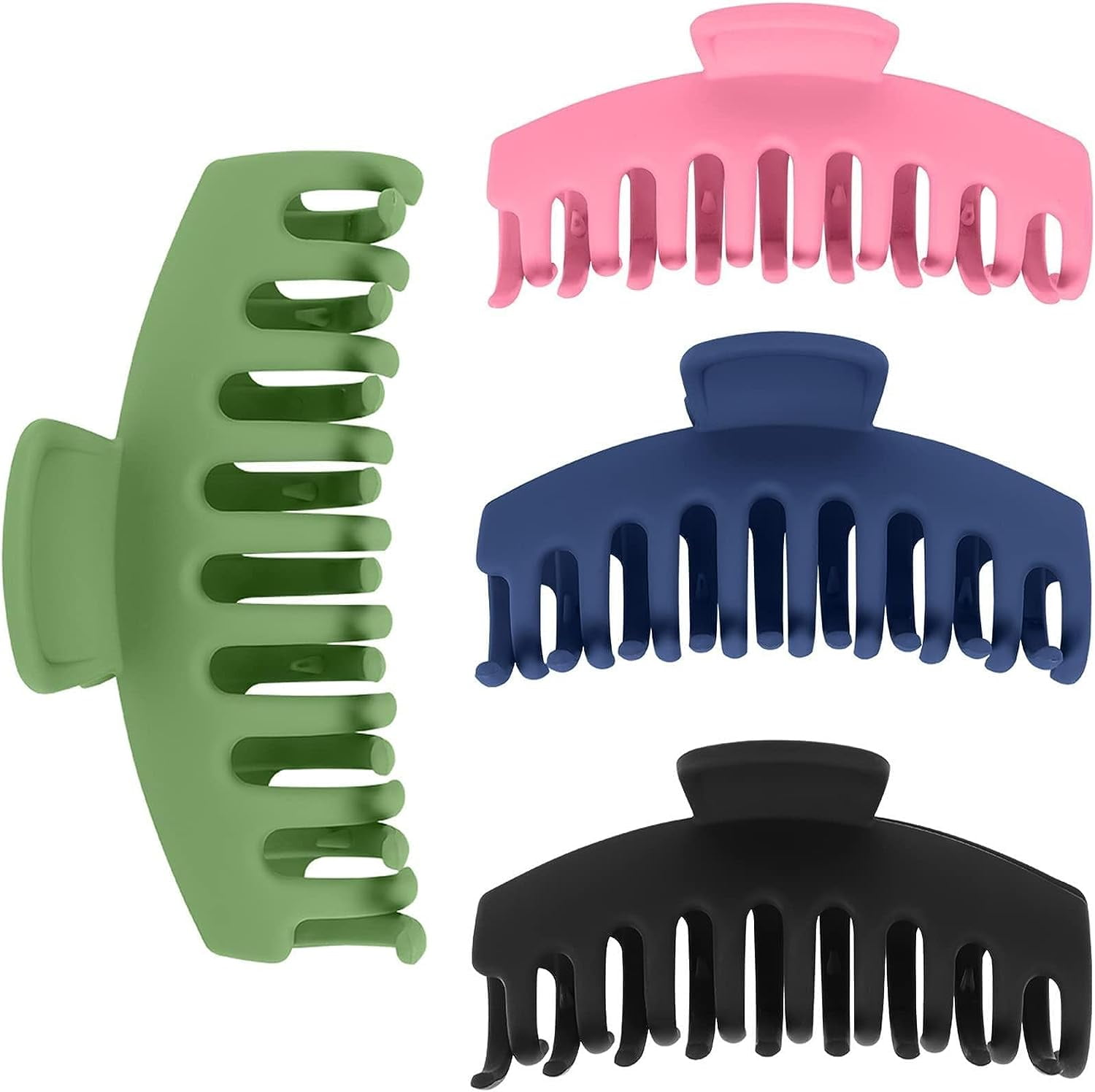 Big Hair Claw Clips 6 Packs,4.33&5.2" Matte &Nonslip for Thick&Thin