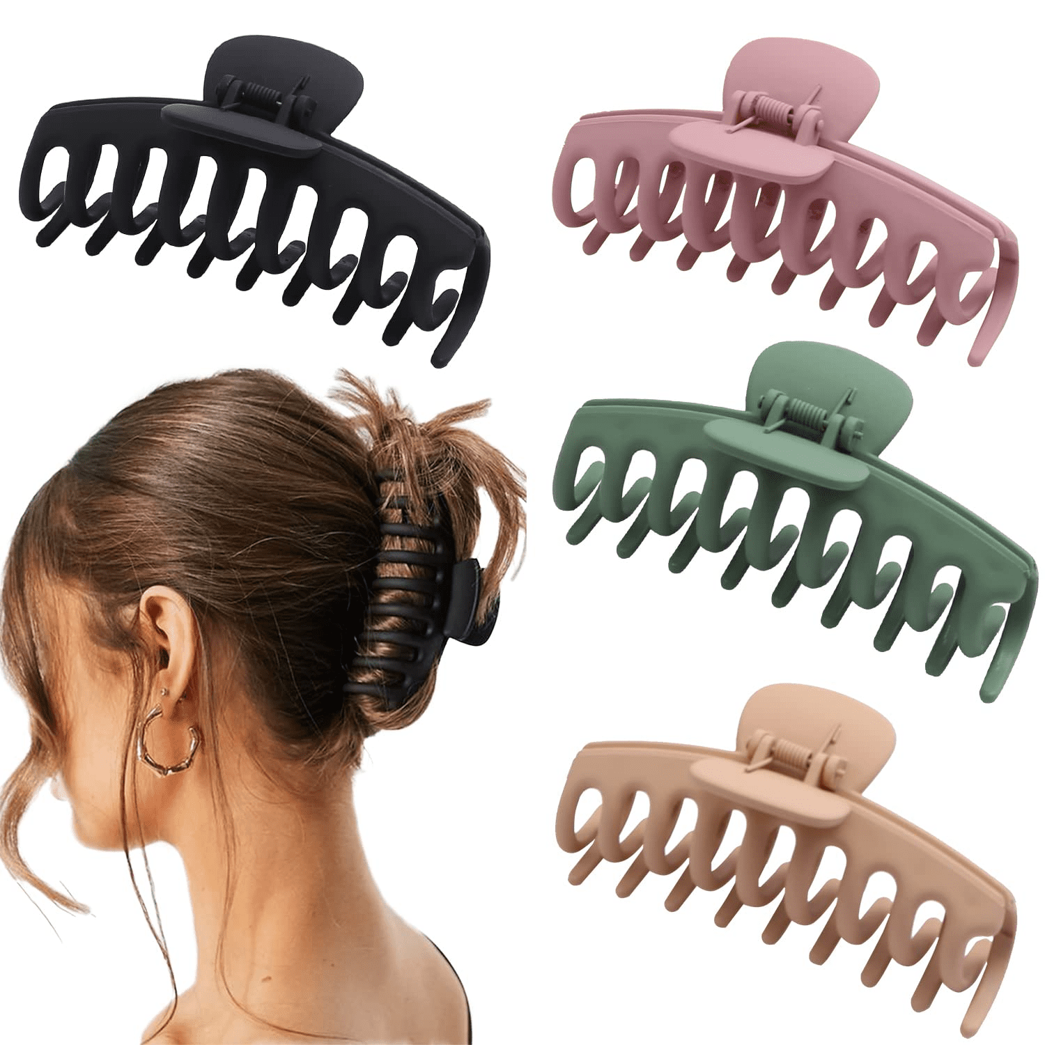 Large Acetate Hair Claw - Premium Durable 4 Inch No-Slip Claw Clip Amazon.com : Luxury Burgundy Claw Clip for Women | Our Large  main image 3