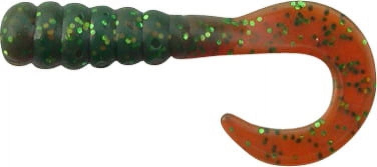 Big Hammer Perch Grubs, 1.75", 25pk, Motor Oil Green