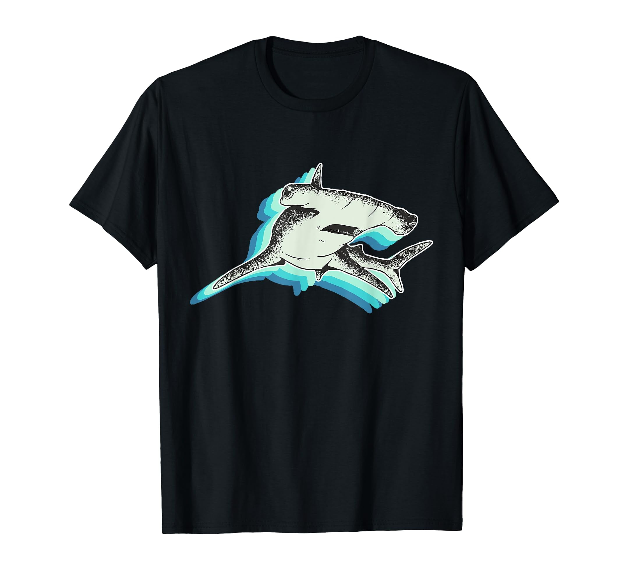 T-Shirt With Hammerhead Sharks