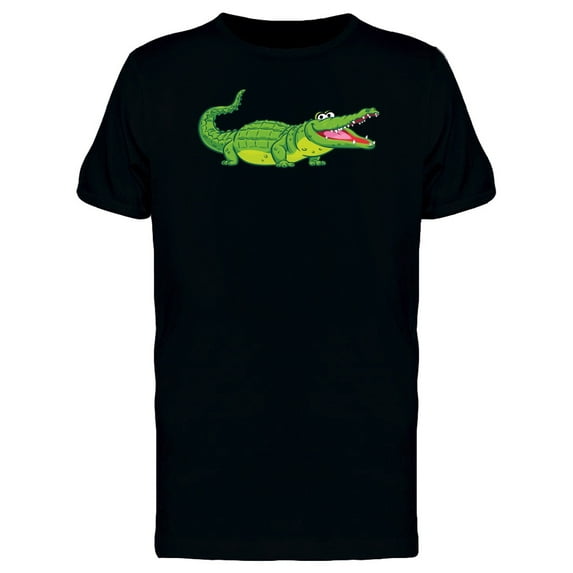 Big Happy Crocodile T-Shirt Men -Image by Shutterstock, Male XX-Large