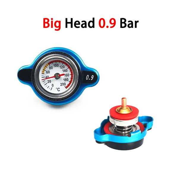 Big Head 0.9 Bar-D1 Thermal Radiator Cap, Water Temperature Gauge, For Car and Motorcycle