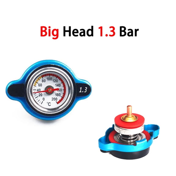 Big Head 1.3 Bar-D1 Thermal Radiator Cap, Water Temperature Gauge, For Car and Motorcycle
