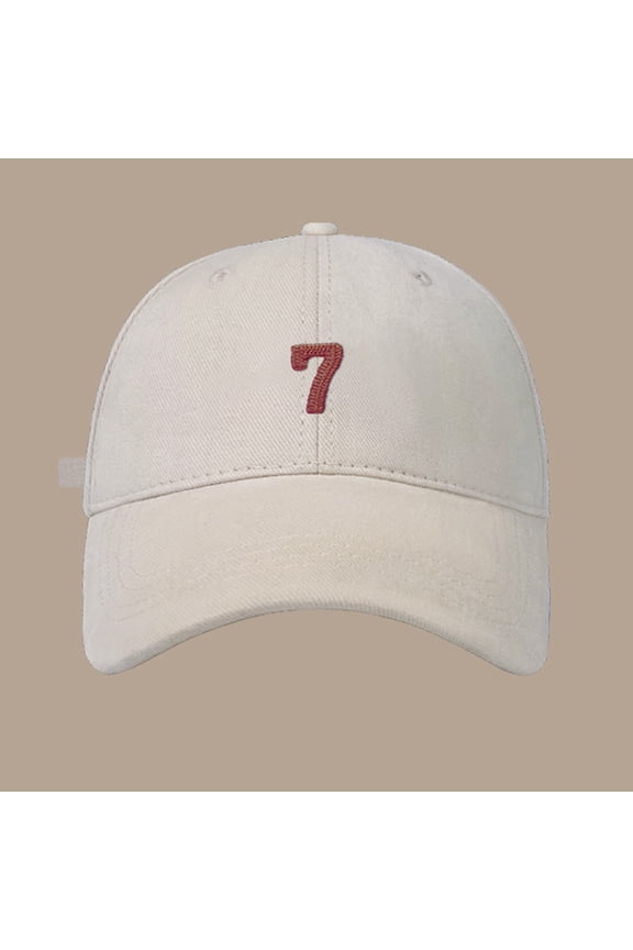Big Head Baseball Cap with Perforated Design, Soft Top 7 Letter Embroidered Adjustable Hat for Spring Summer Outdoor Activities, Casual Fashion and Sports Wear
