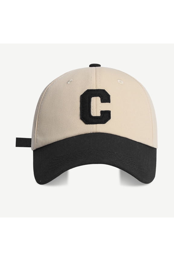 Big Head Baseball Cap with Perforated Design, Soft Top C Letter Embroidered Adjustable Hat for Spring Summer Outdoor Activities, Casual Fashion and Sports Wear