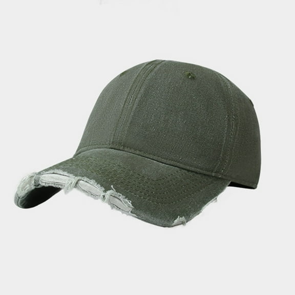 Big Head Baseball Cap with Washed Edge Design, Soft Top Solid Color Adjustable Hat for Spring Summer Outdoor Activities, Casual Fashion and Sports Wear