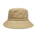 thumbnail image 1 of Big Head Plus Bucket Hat for Men 60-63cm Large Size Summer Fisherman Cap Cotton UPF50+ Outdoor Sun Hat Woman 54-57cm Panama (Khaki,L 57-60cm), 1 of 7