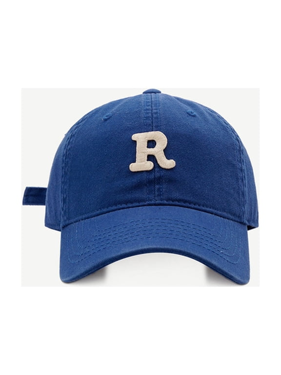 Big Head Soft Top R Letter Baseball Cap,Comfortable Fashionable Tongue Hat for Women,Great Fit Most Head Sizes,Perfect for Casual Sport,Multiple Colors Available Blue