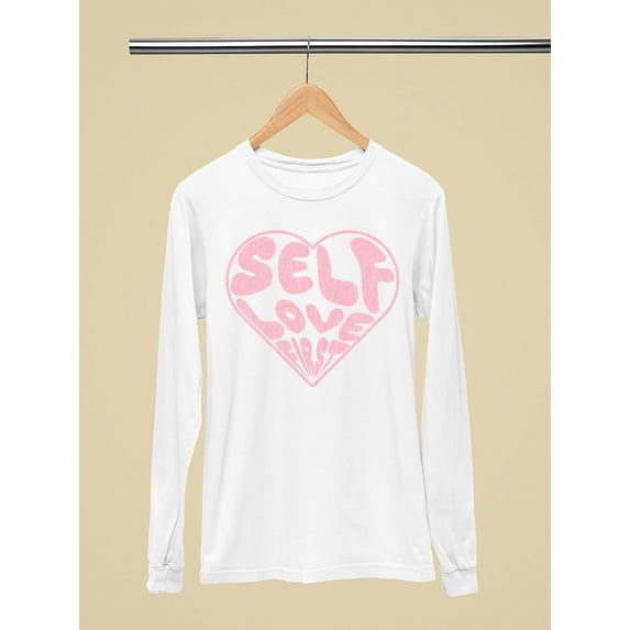 Big Hear Self Love First Tee Long Sleeve Women's -SelectDesign Designs