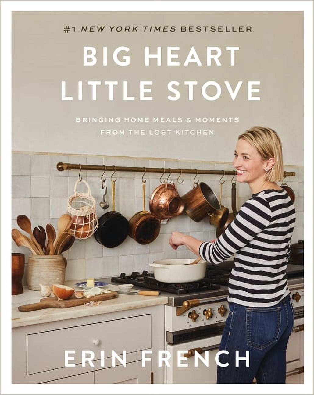 Book Cover with an image of Erin French in a kitchen