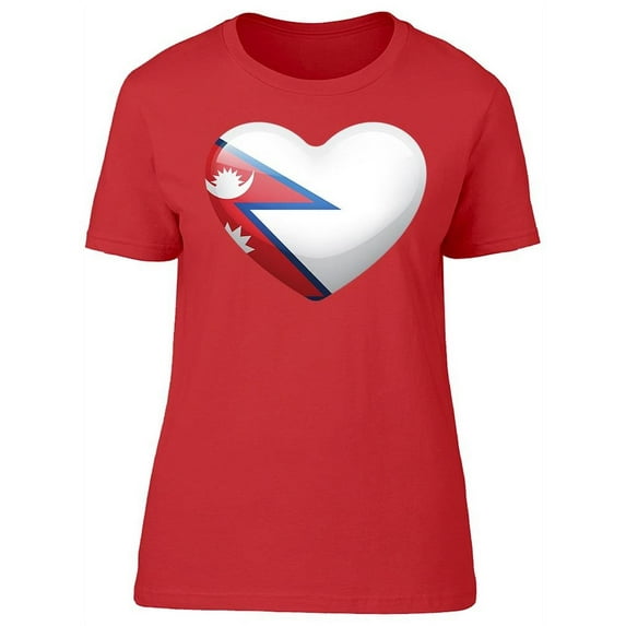 Big Heart Nepal Art T-Shirt Women -Image by Shutterstock, Female Large