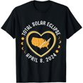 Big Heart Total Solar Eclipse April 8 2024 Happy Me Lover TShirt