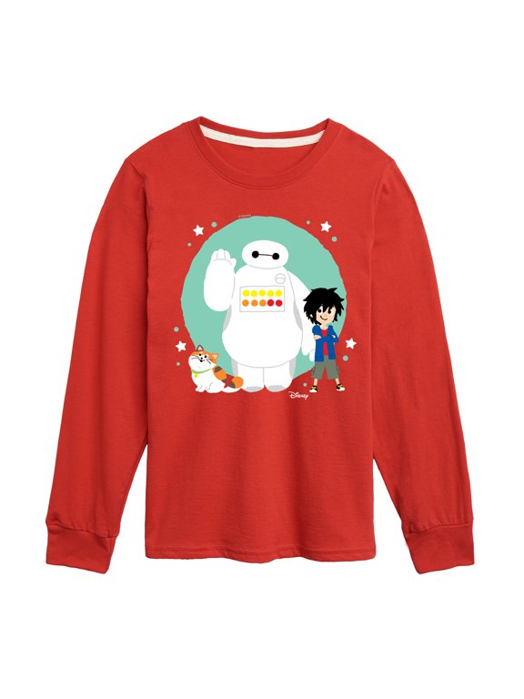 - Baymax, Hiro, and Mochi Boys' Long Sleeve Graphic T-Shirt